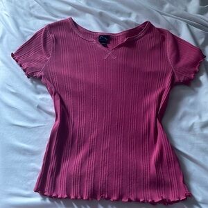Floral Black and Pink Top + Hot Pink Tee - Women’s Size Small Kids size 14/16